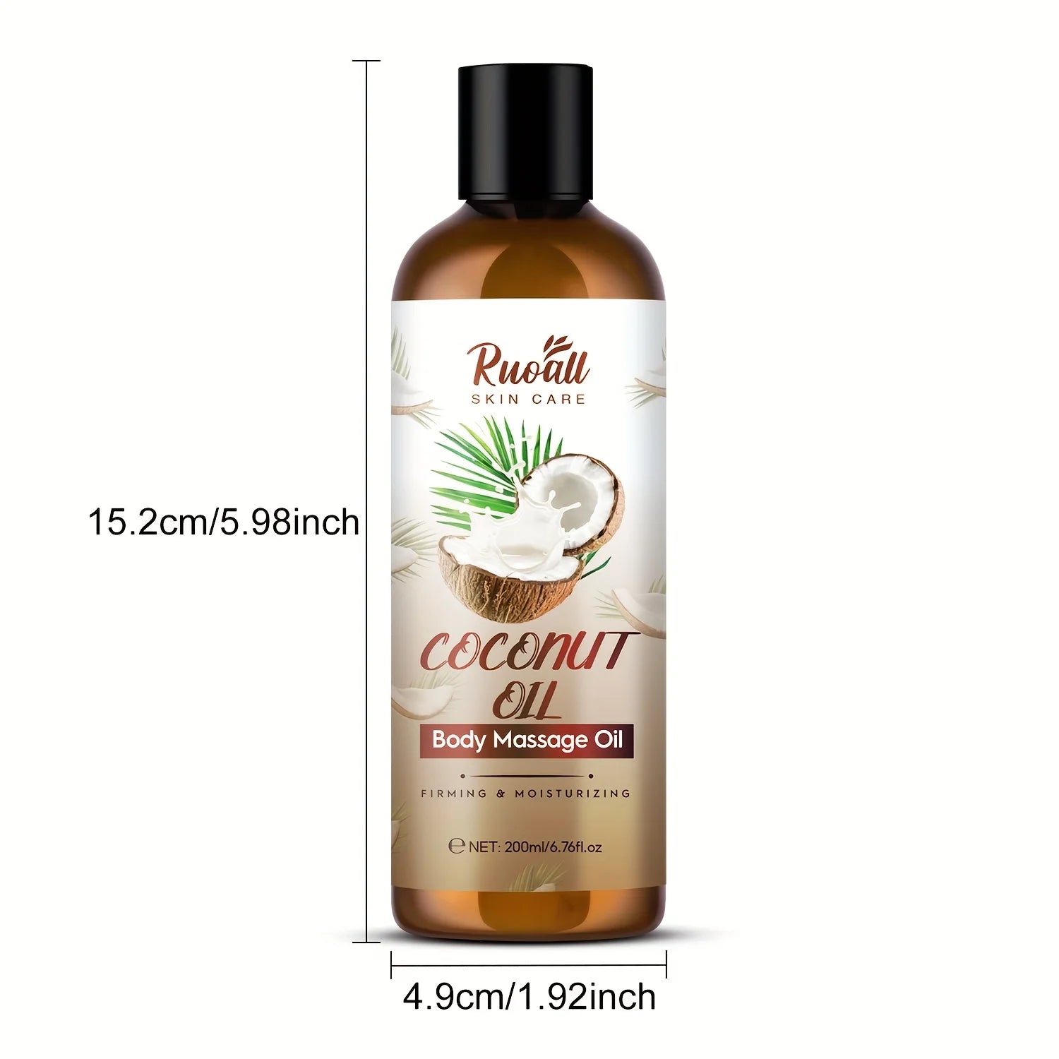 Huile de coco pour massage corporel, huile essentielle riche en extrait d'huile de noix de coco, peut être utilisée pour le massage corporel, parfum durable
